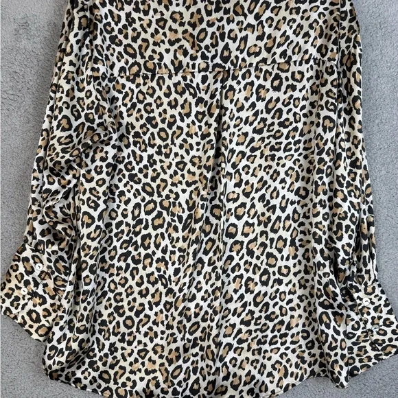 Zara leopard print blouse size large preowned - Picture 5 of 6
